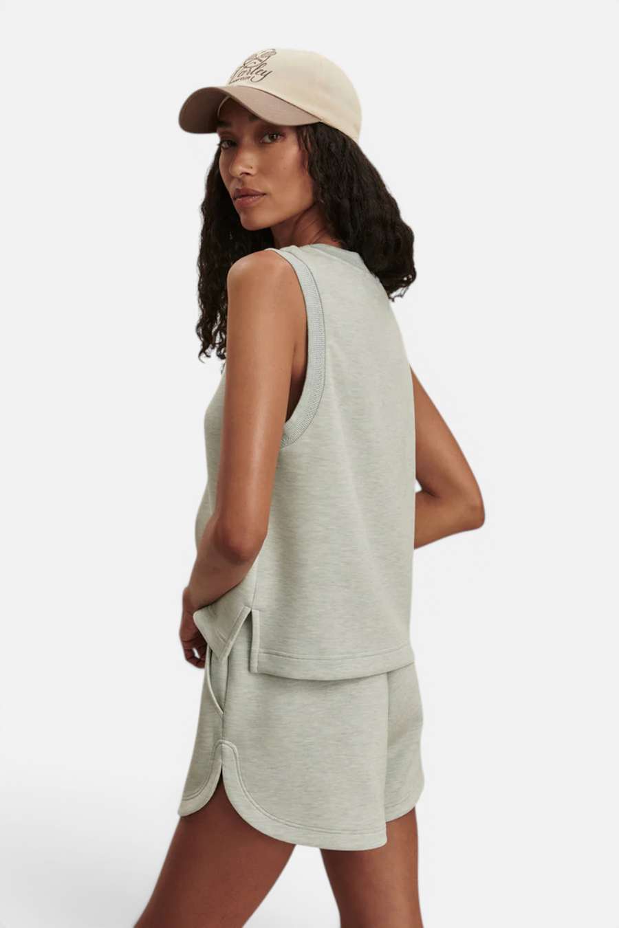 Varley Cambrie Scoop Neck Tank Mint Green – detail