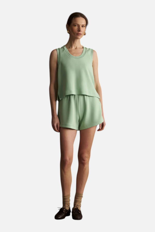 Varley Cambrie Scoop Neck Tank in Sage Mint