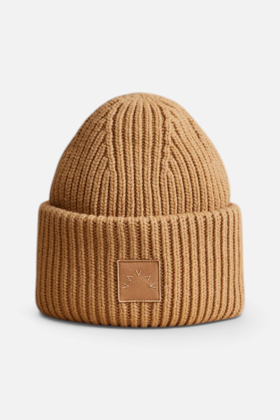 Varley Cresta Rib Beanie in Sand – detail