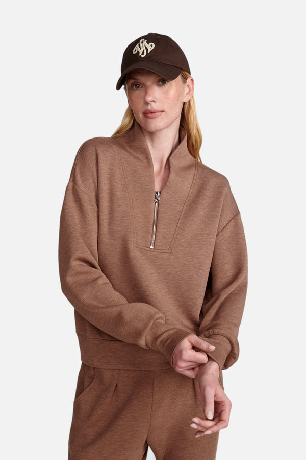 Varley Davidson Sweat in Golden Bronze Marl
