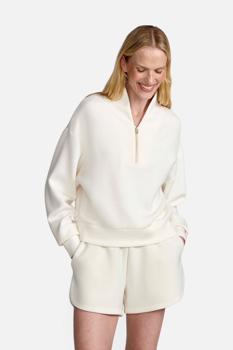 Varley Davidson Sweat in Pristine – front view