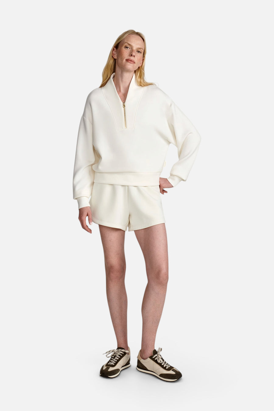 Varley Davidson Sweat in Pristine – full length