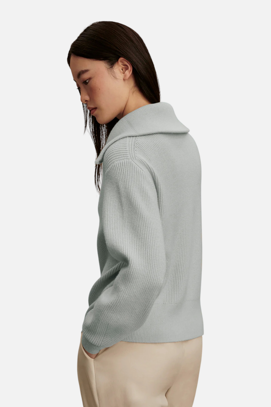 Varley Enrico Knit Jacket in Winter Sky – detail
