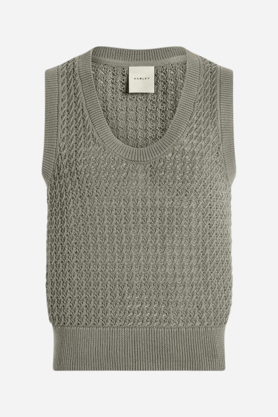 Varley Ferns Open Knit Tank in Shadow – alternate