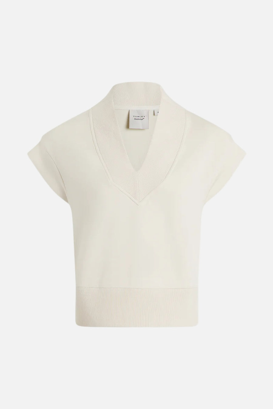 Varley Gracee V Neck Tank in Pristine – front view