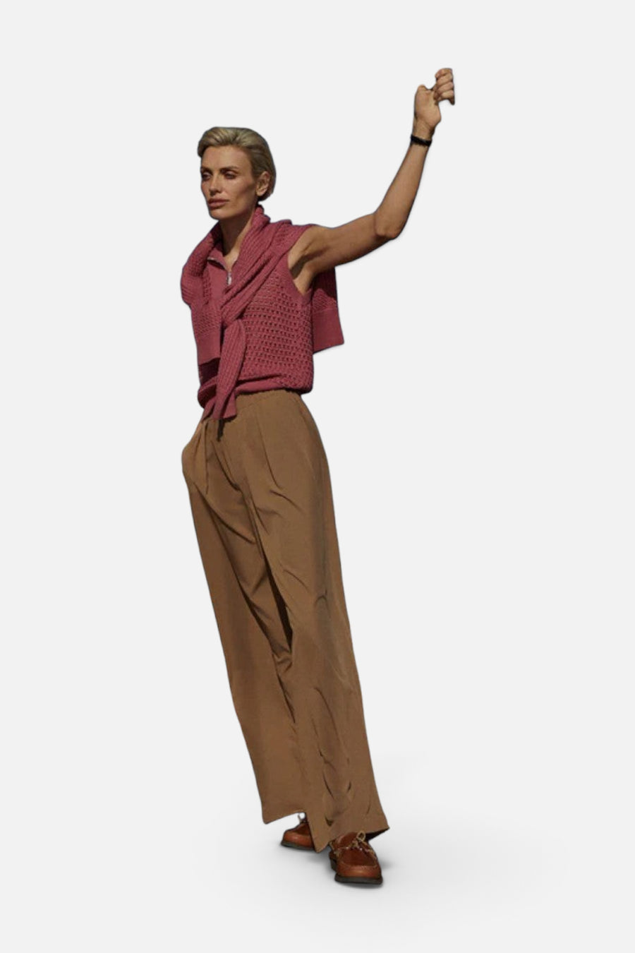 Varley Kayson Wide Leg Pant 29.5" in Taupe Stone – alternate
