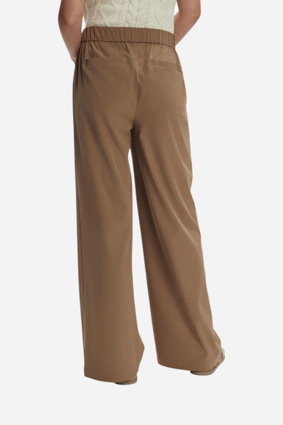 Varley Kayson Wide Leg Pant 29.5" in Taupe Stone – detail