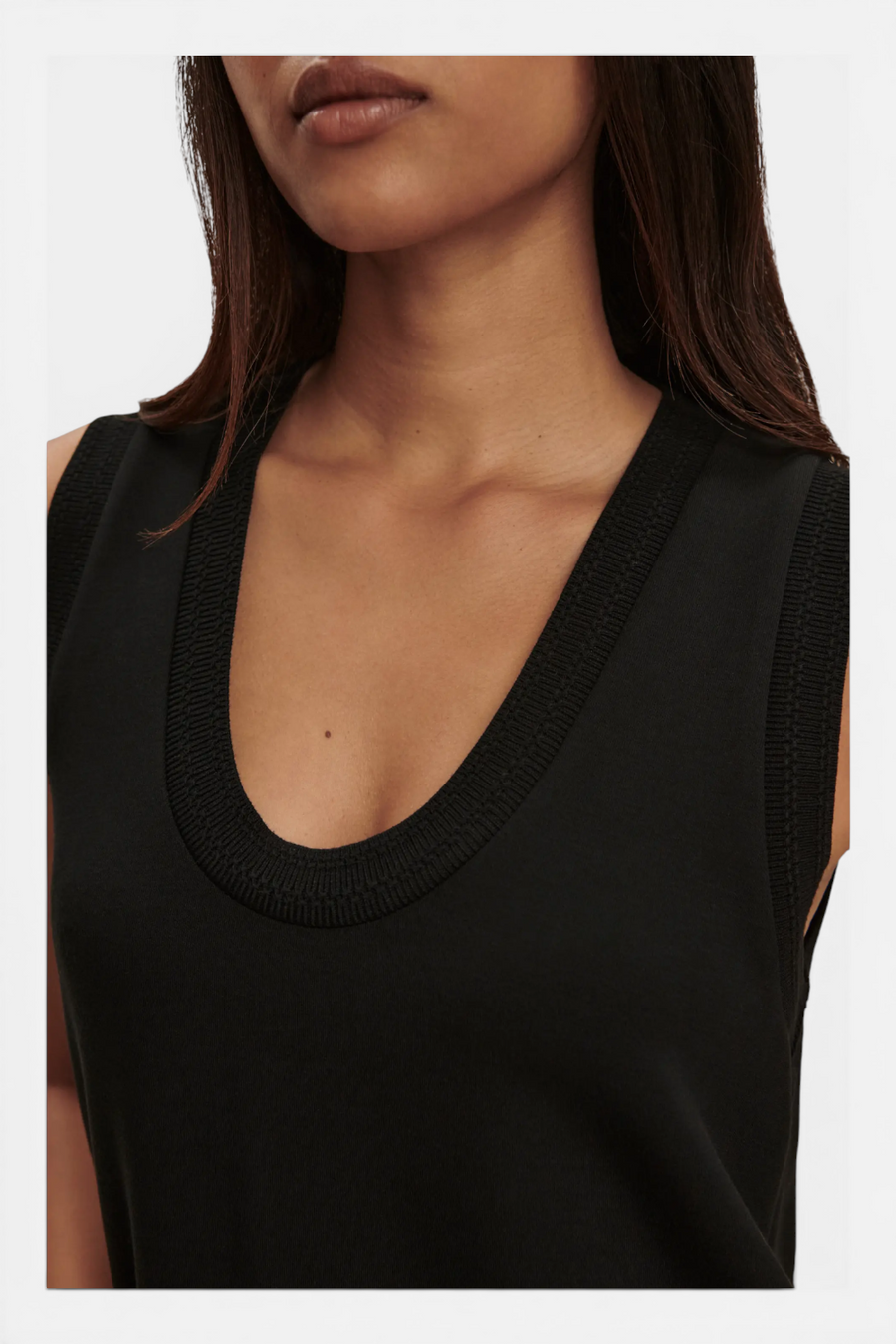 Varley Kyler Tank Midi Dress in Black – back view