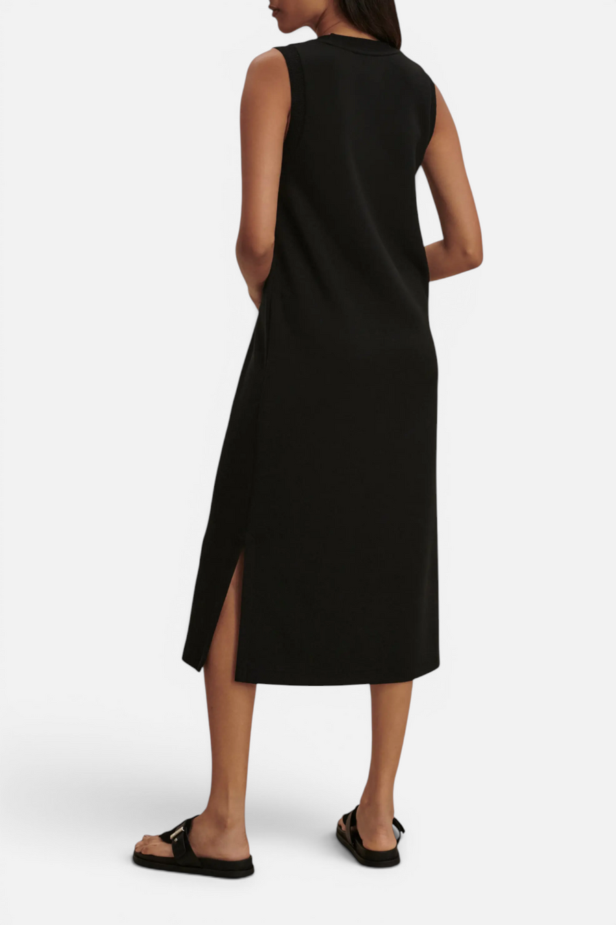 Varley Kyler Tank Midi Dress in Black – detail