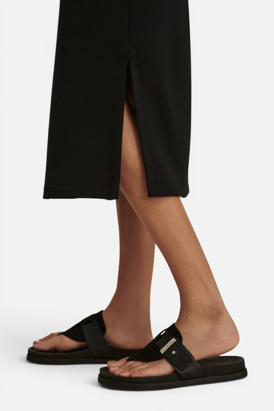Varley Kyler Tank Midi Dress in Black – flat lay