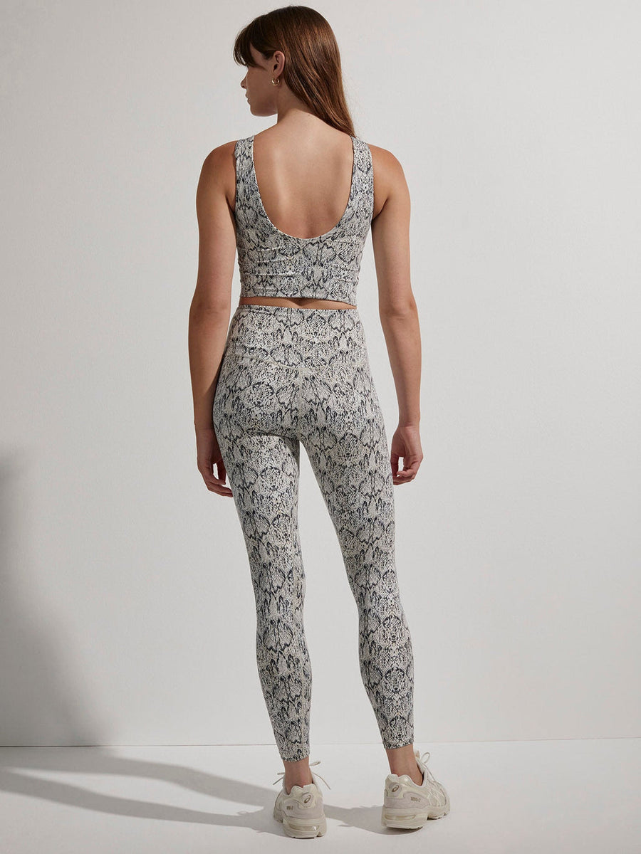 Varley Let's Move Valerie Bra in Mirrored Snake – detail