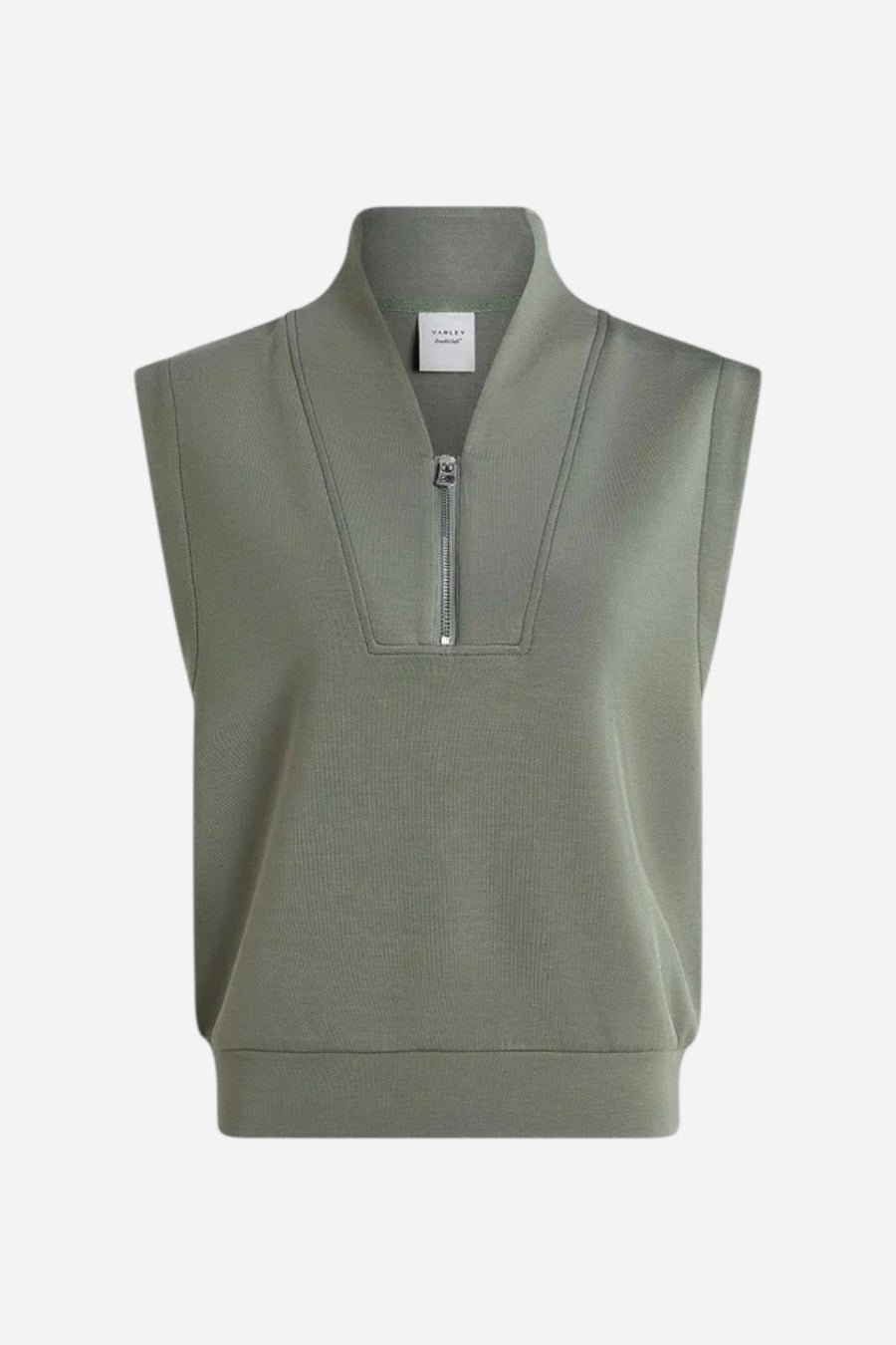 Varley Loretta Half-Zip Sleeveless Sweat in Shadow – alternate