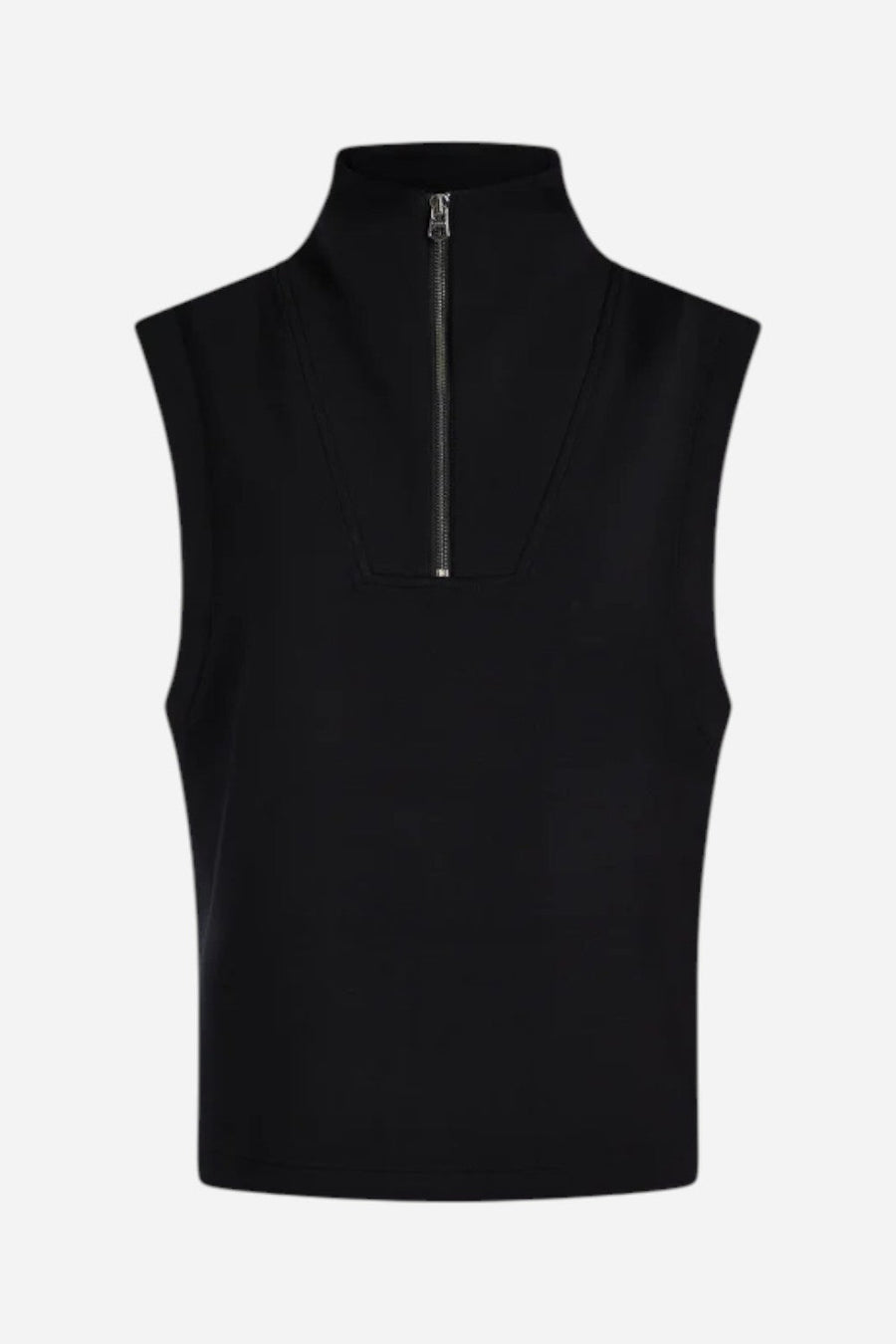 Varley Magnolia 2.0 Half-Zip Tank in Black – flat lay