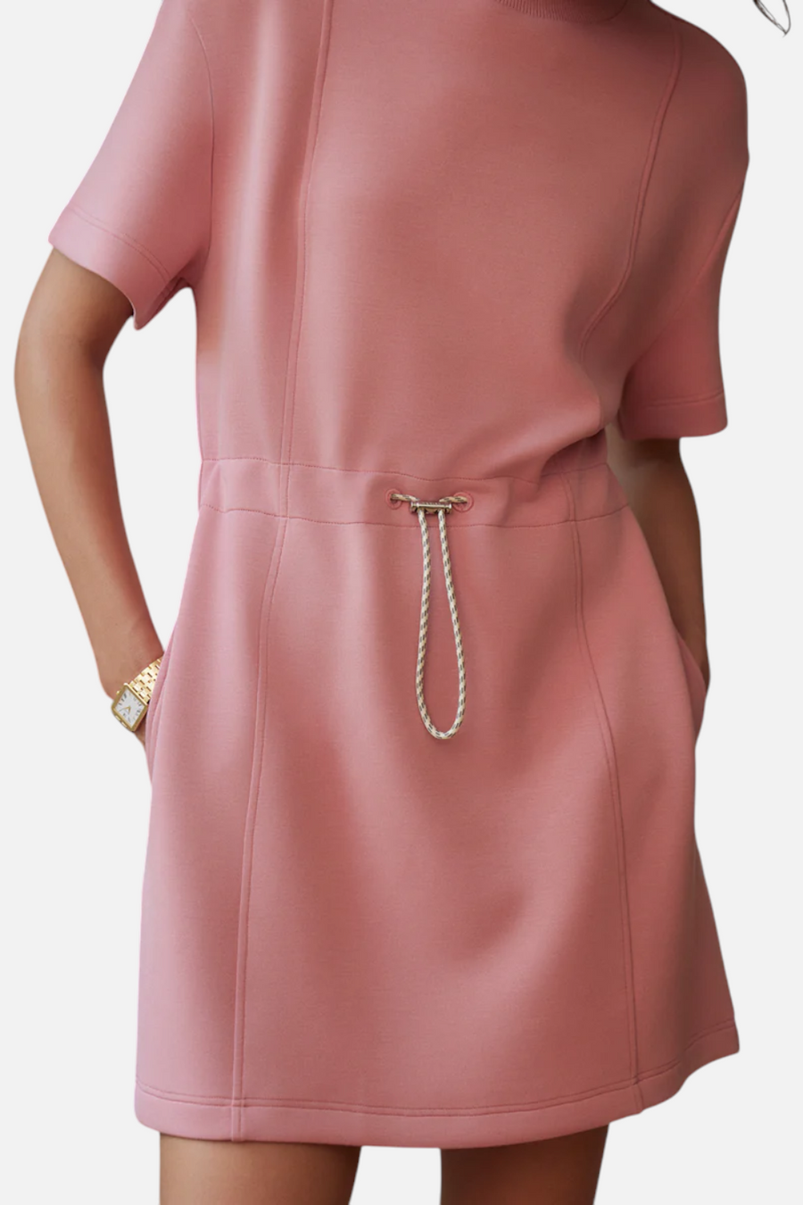 Varley Maple Dress 2.0 in Brandy Rose – back view