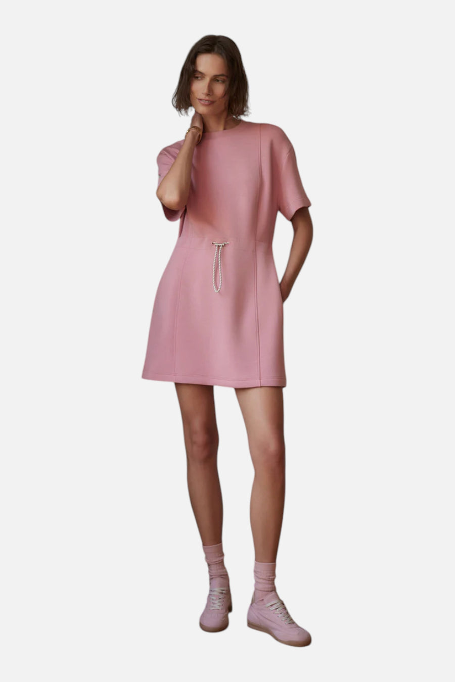 Varley Maple Dress 2.0 in Brandy Rose – on model