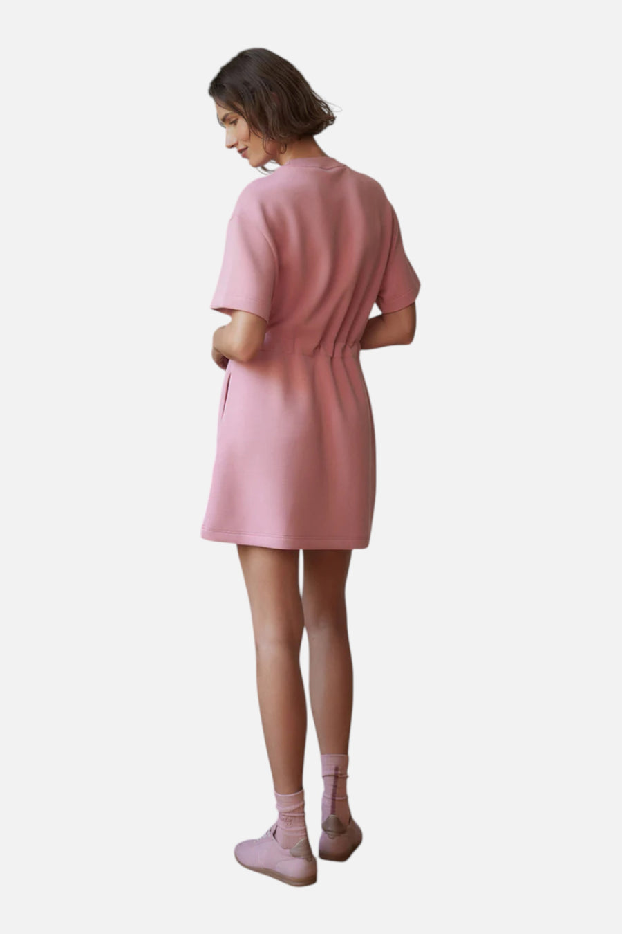 Varley Maple Dress 2.0 in Brandy Rose – on model