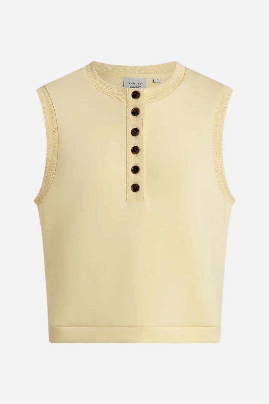 Varley Marla Button Placket Tank Top in Anise Flower – front view
