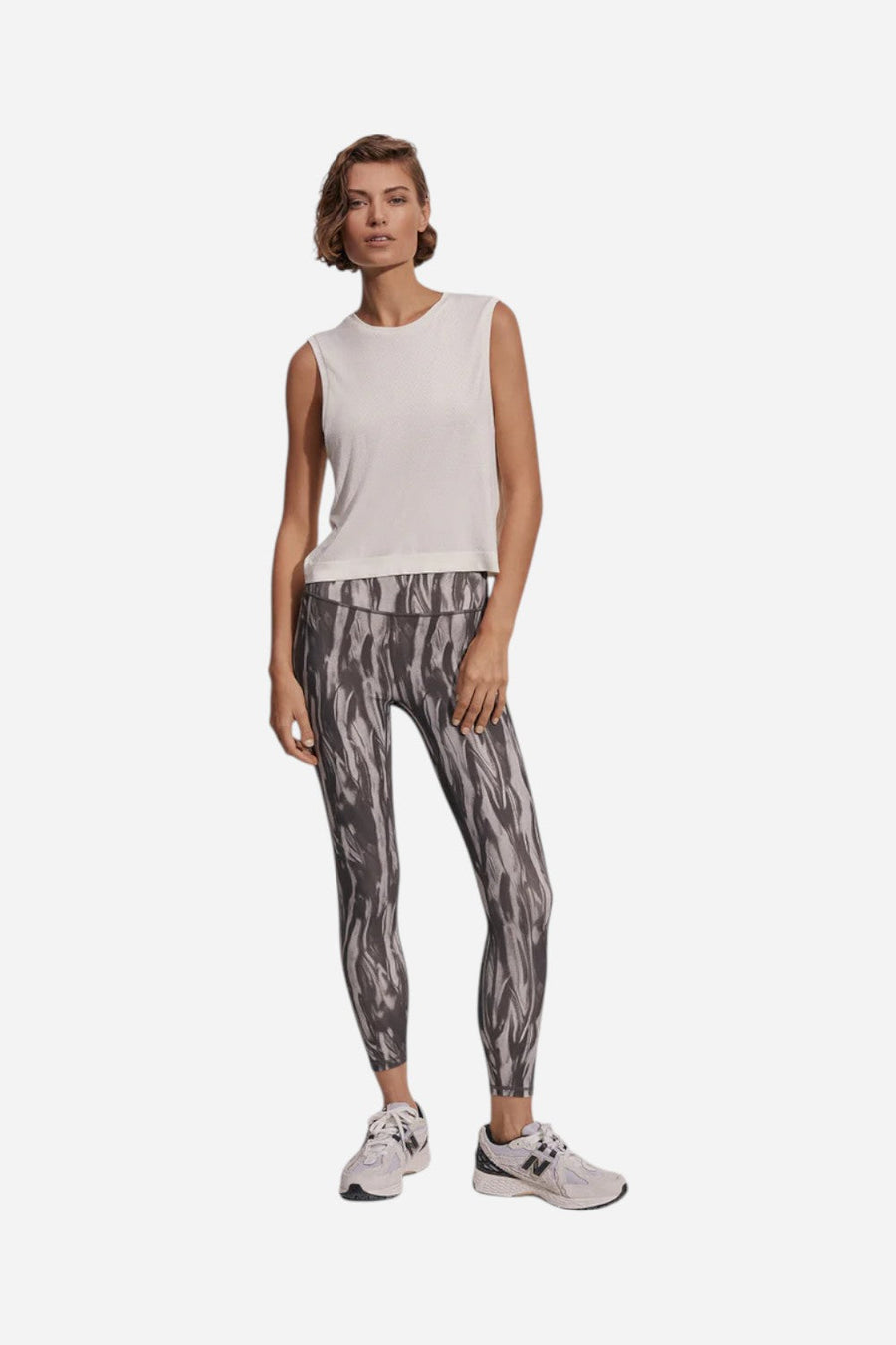 Varley Page Seamless Crop Tank in Snow White – detail