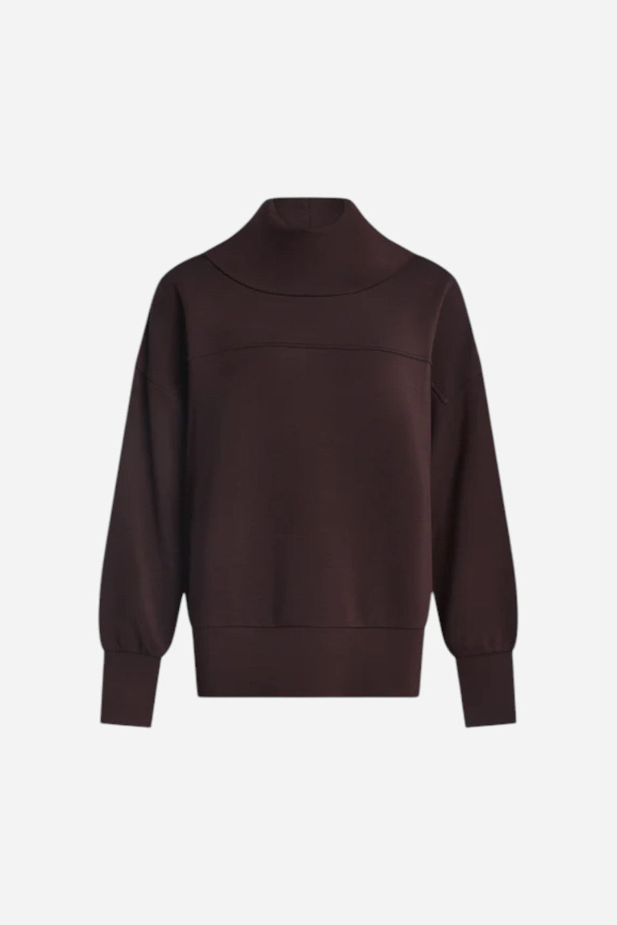 Varley Priya Longline Sweat in Coffee Bean – alternate