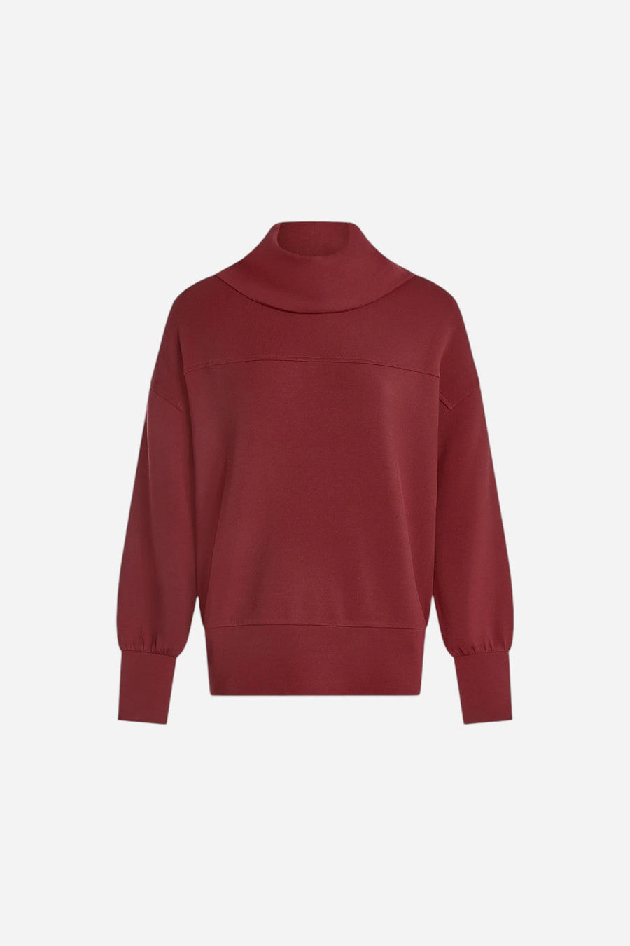 Varley Priya Longline Sweater Russett Brown – flat lay