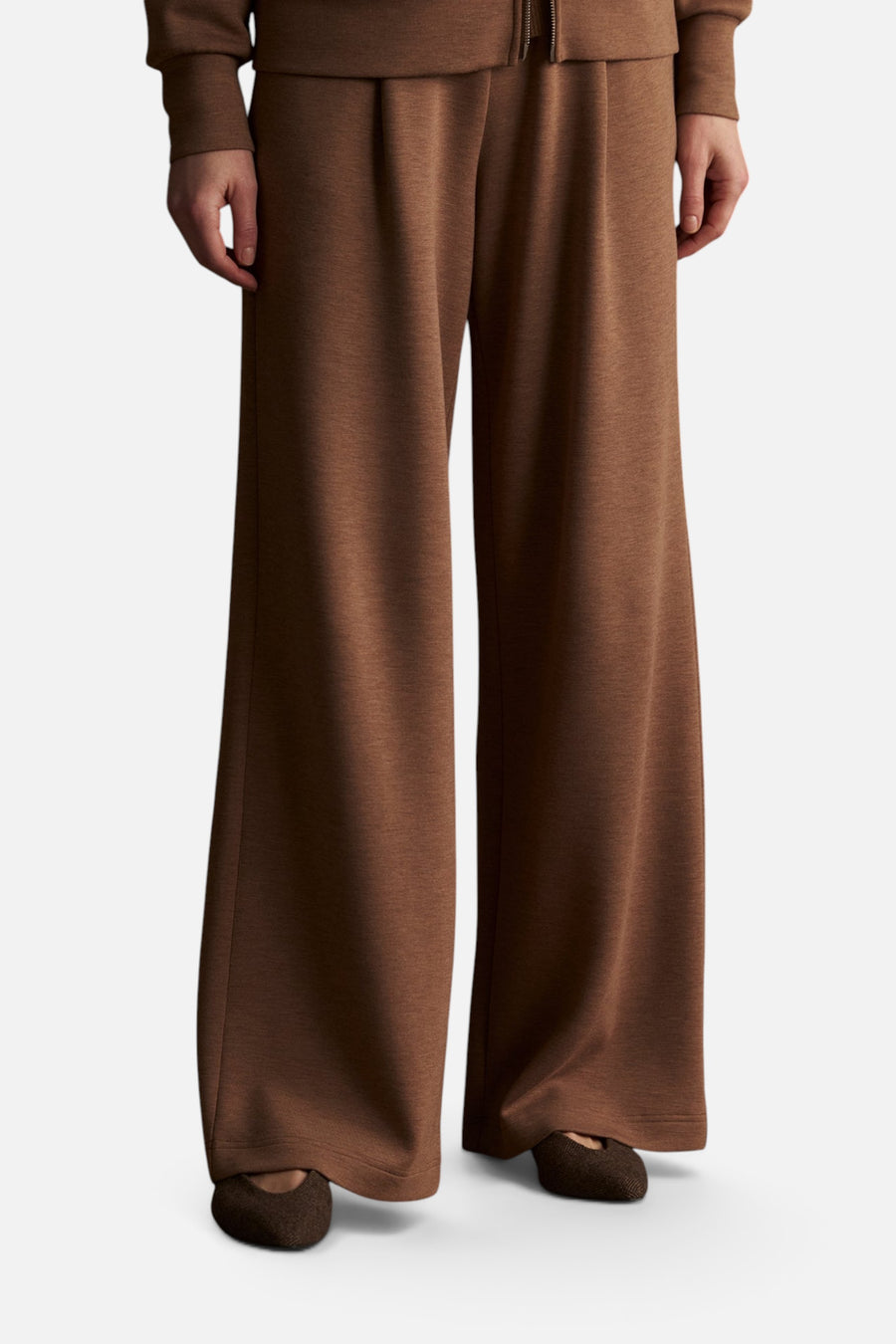 Varley The Extra Wide Leg Pant 29.5" in Golden Bronze Marl – front view