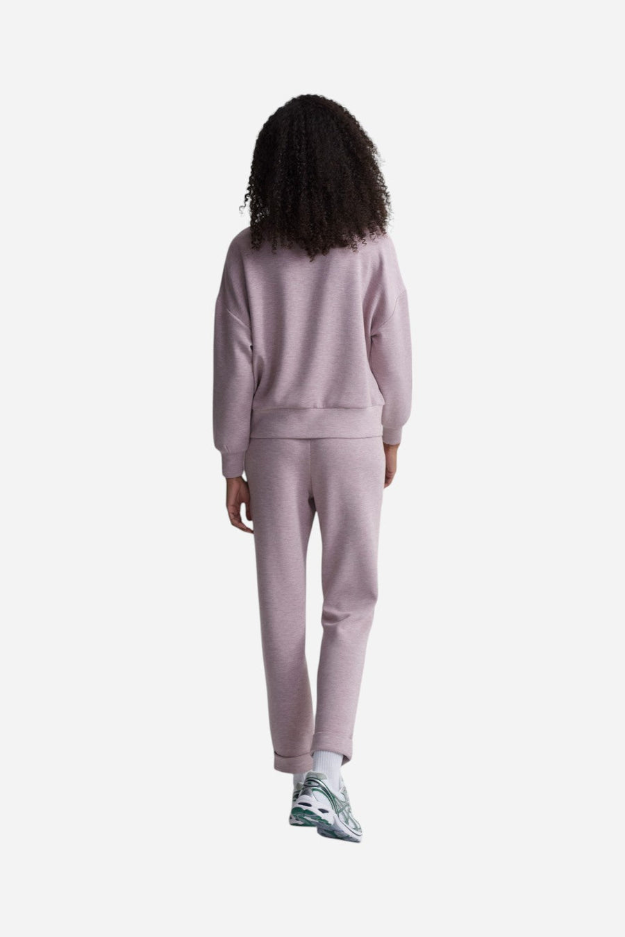 Varley The Rolled Cuff Pant 25" in Mauve Marl – back view