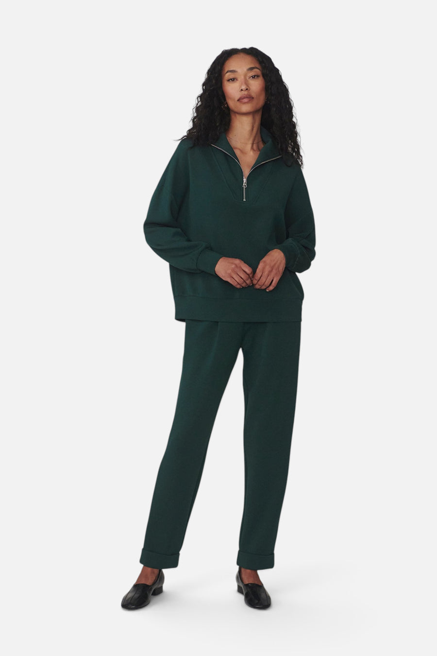 Varley The Rolled Cuff Pant 28.5" in Ponderosa Pine – front view