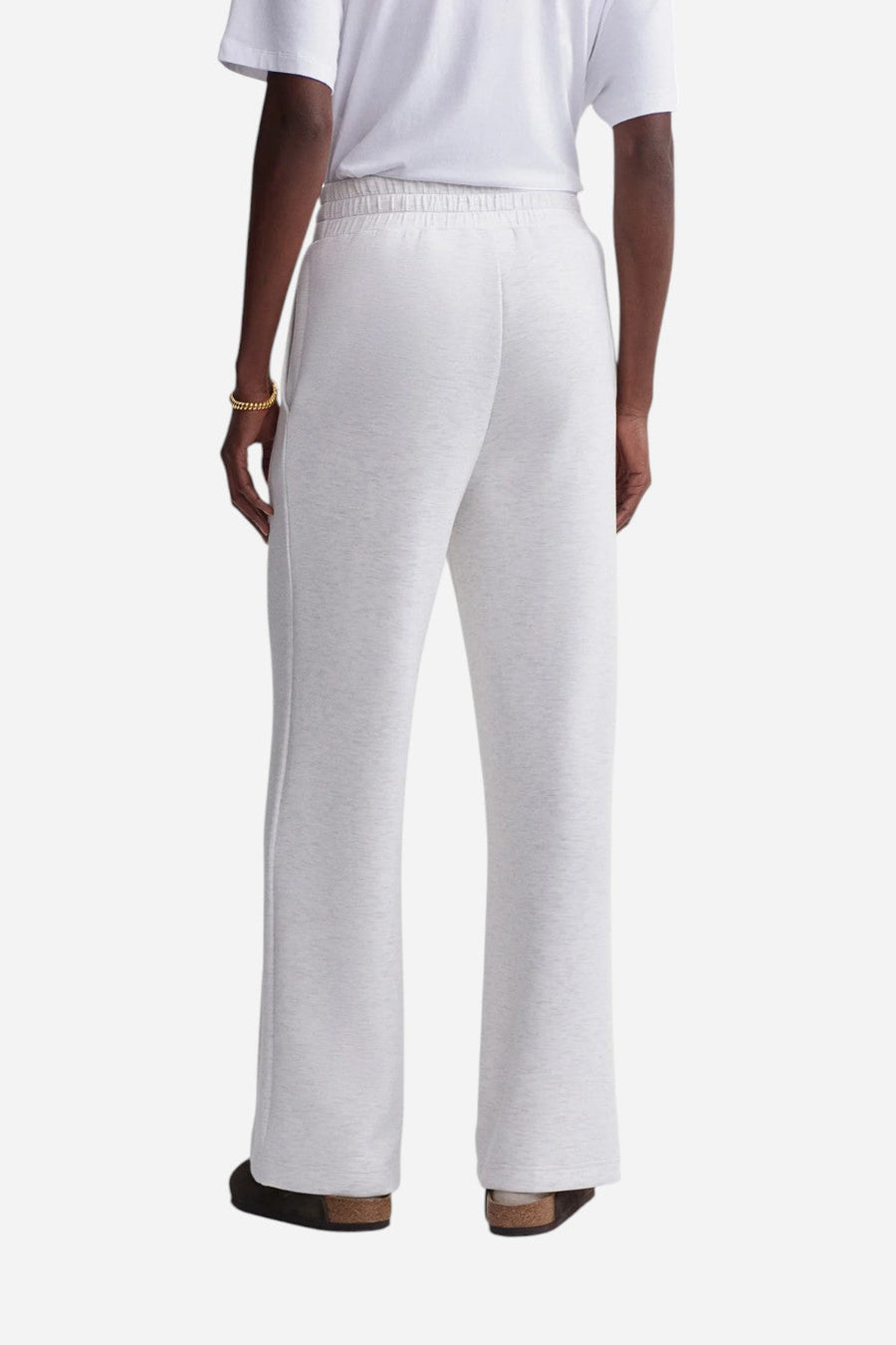 Varley The Wide Leg Pant 28" in Ivory Marl – detail