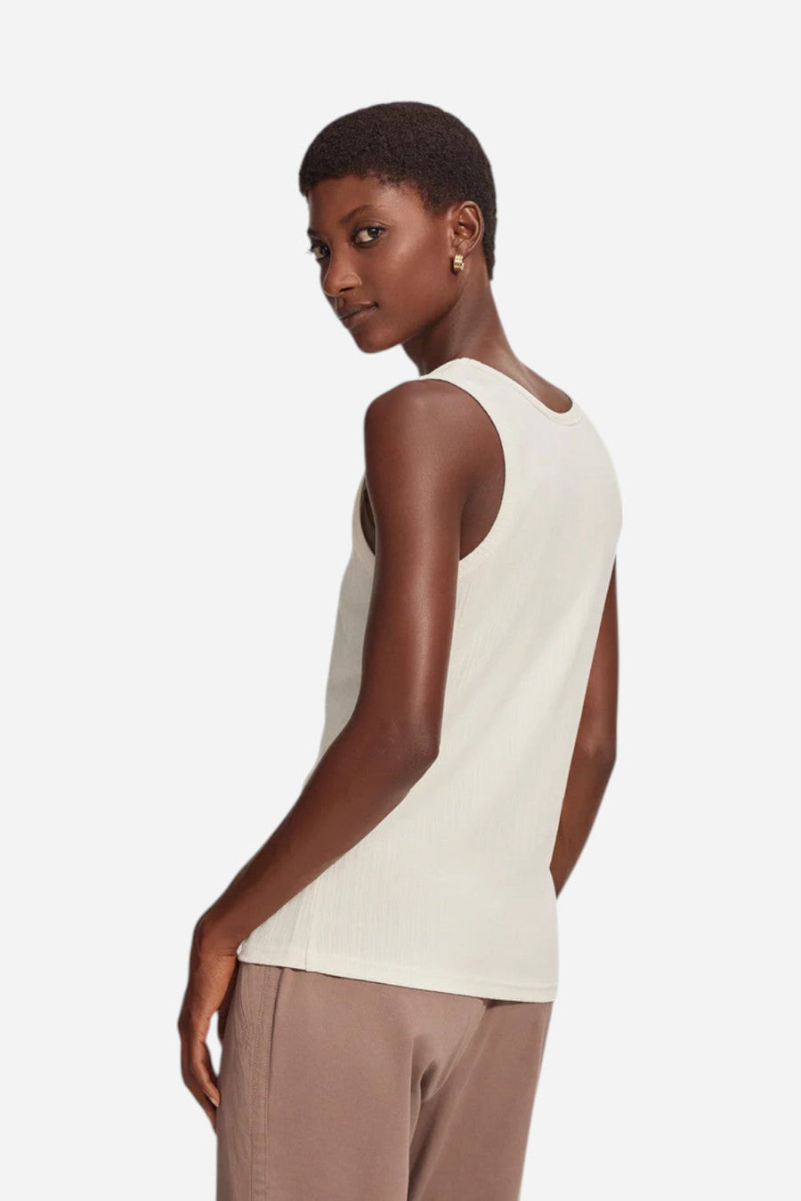 Varley Thurman Tank in Birch – flat lay