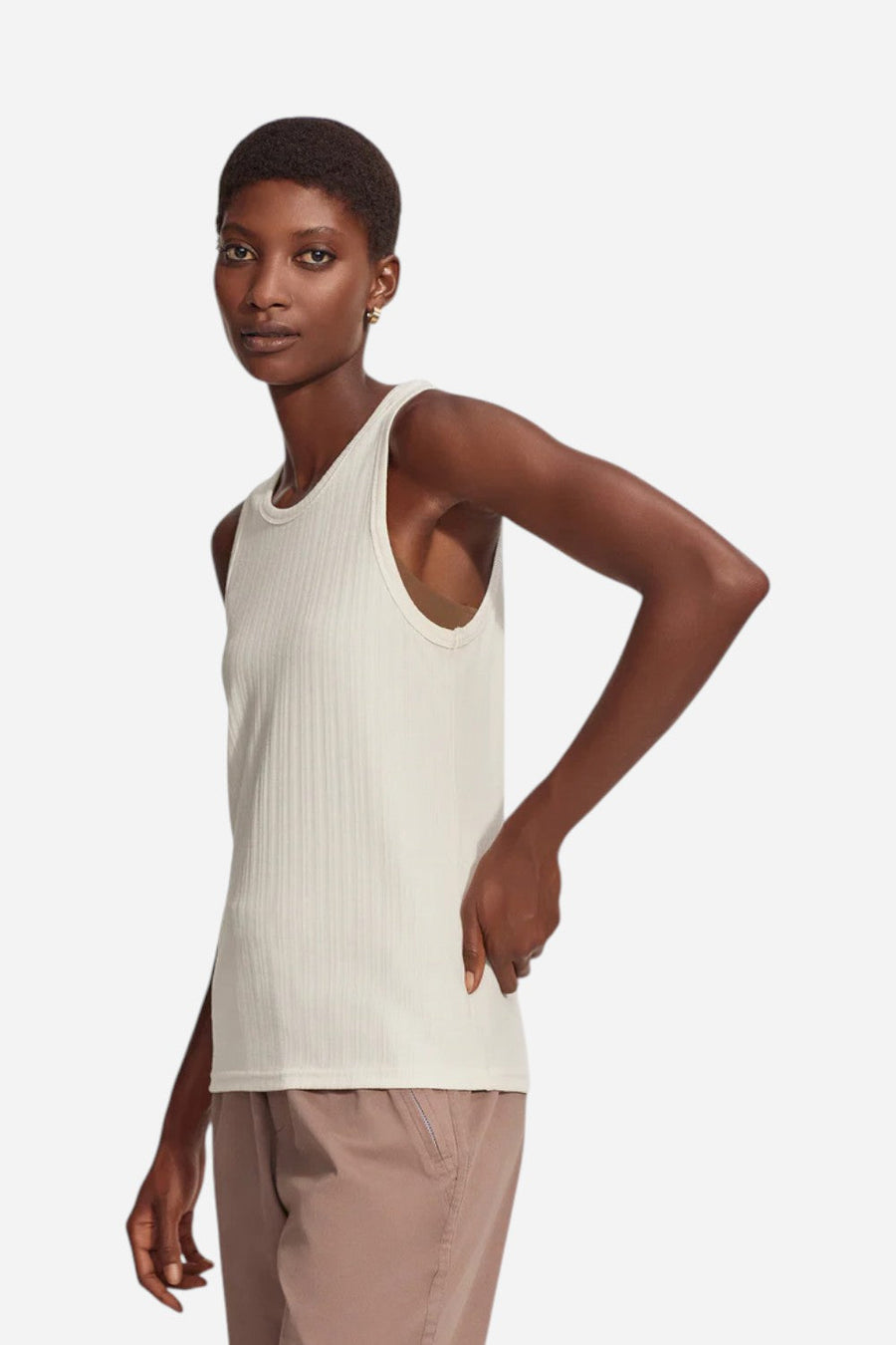 Varley Thurman Tank in Birch – side view