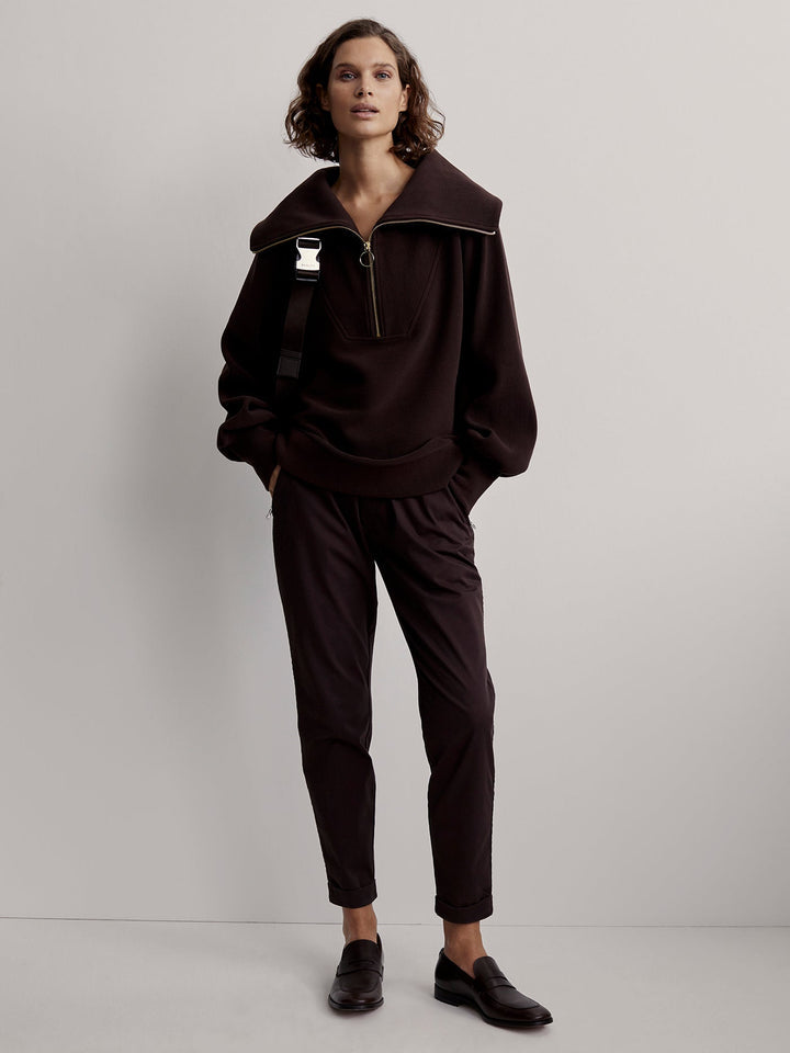 Varley Vine Half-Zip Pullover in Coffee Bean – back view