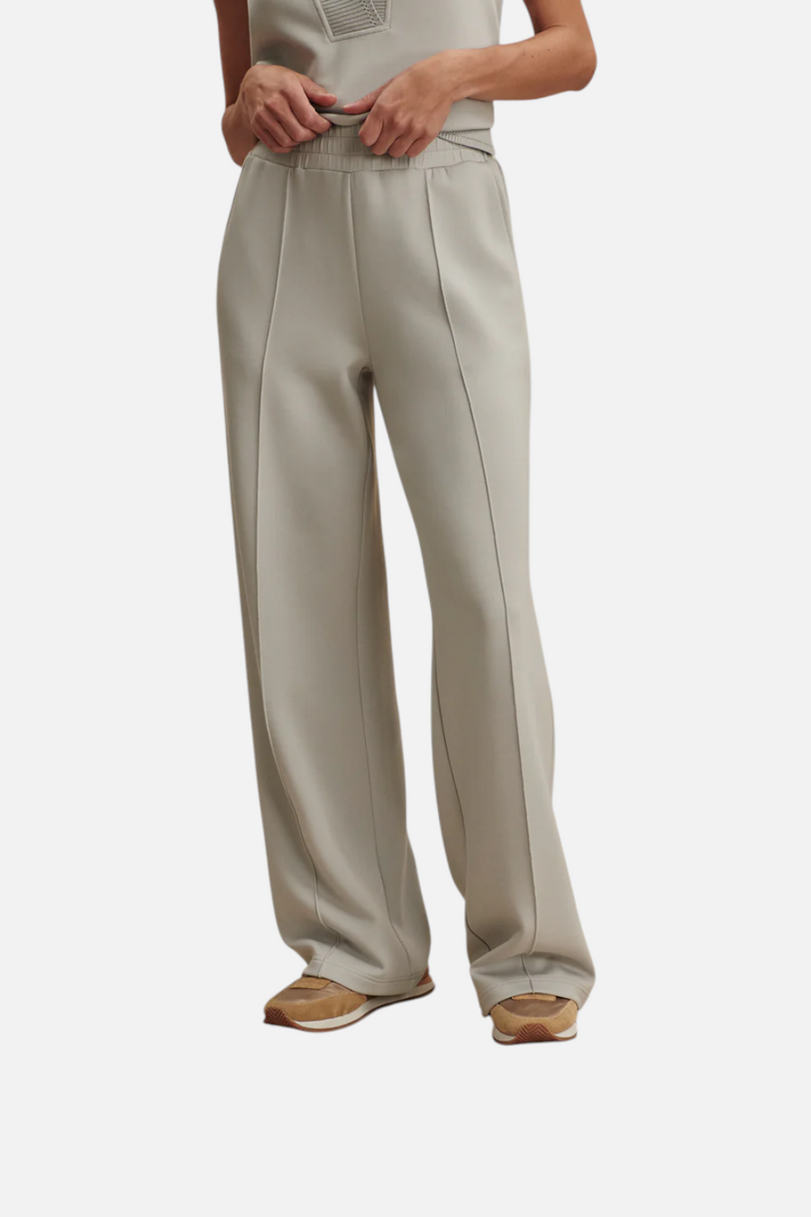Varley Wide Leg Pant 28" in Blue Clay – front view