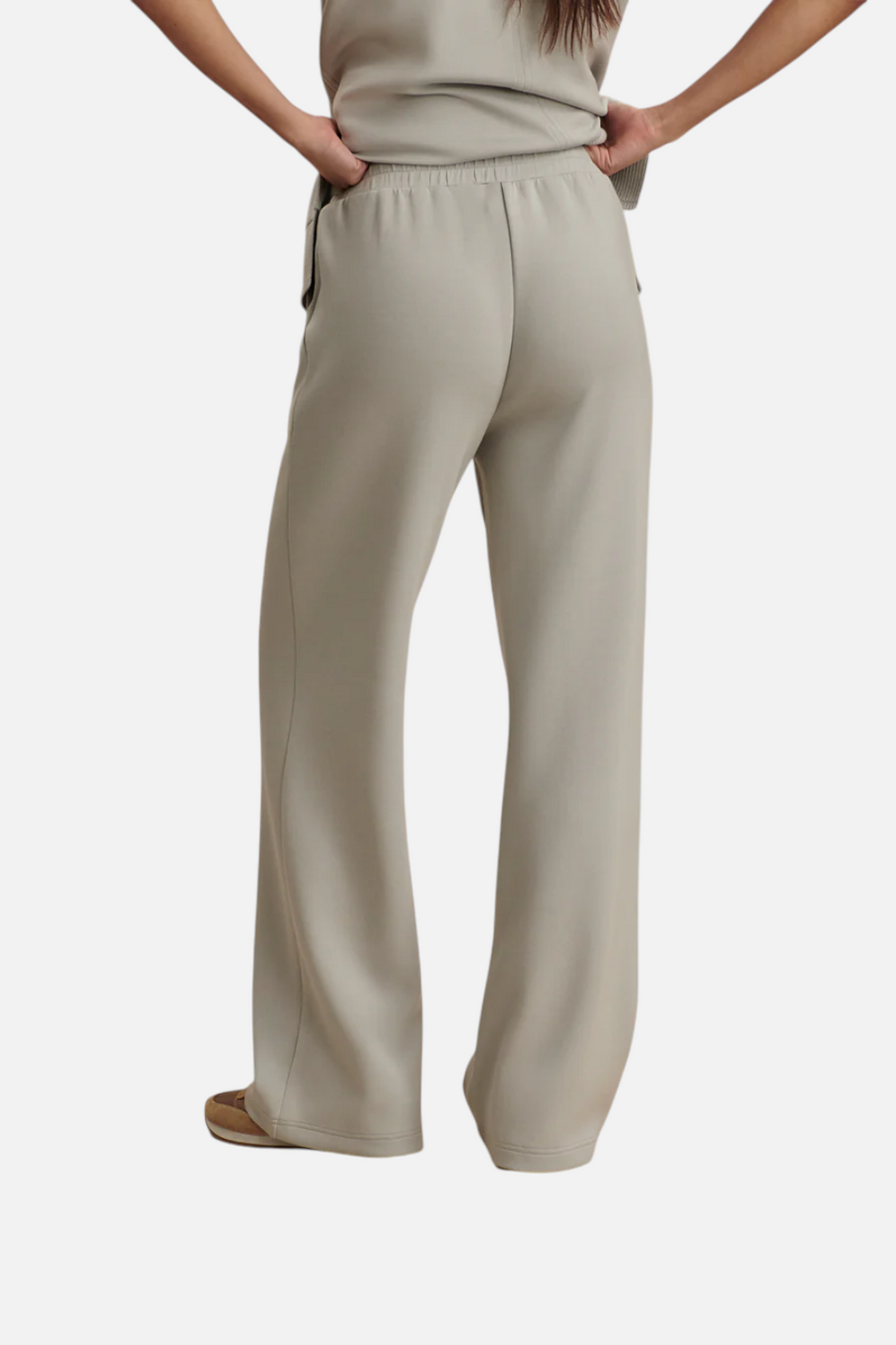 Varley Wide Leg Pant 28" in Blue Clay – side view