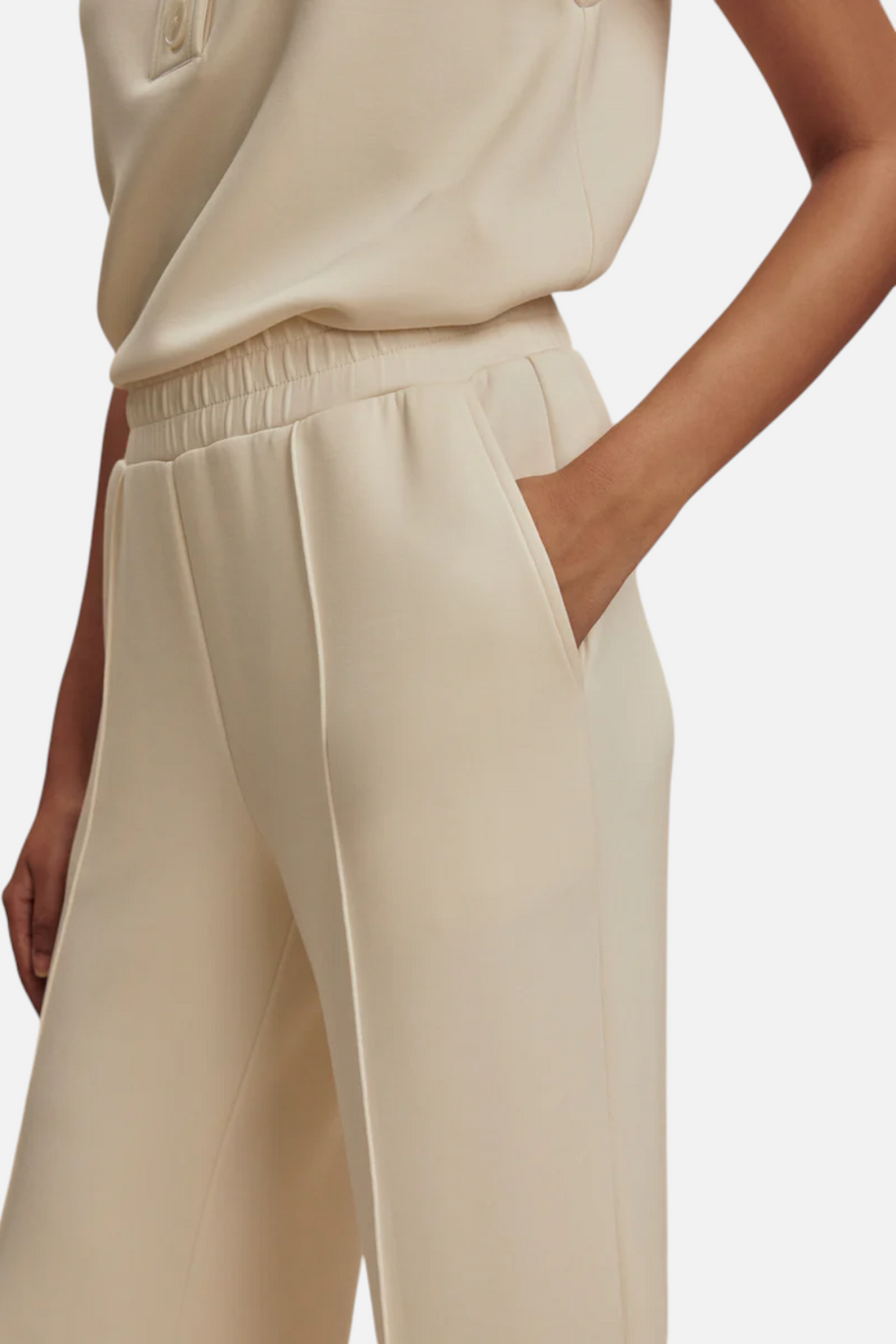 Varley Wide Leg Pant 28" in Pristine – back view