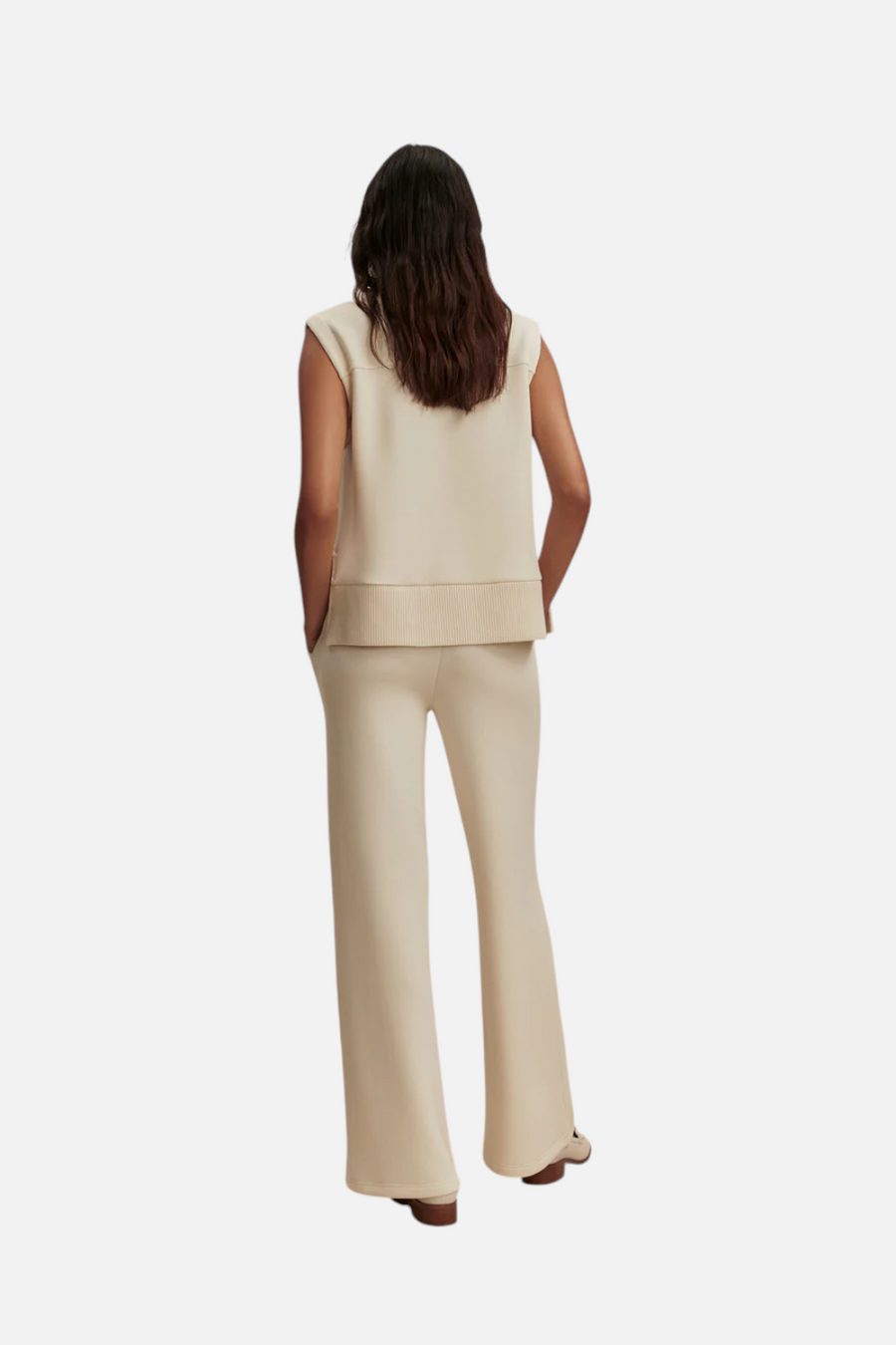 Varley Wide Leg Pant 28" in Pristine – side view