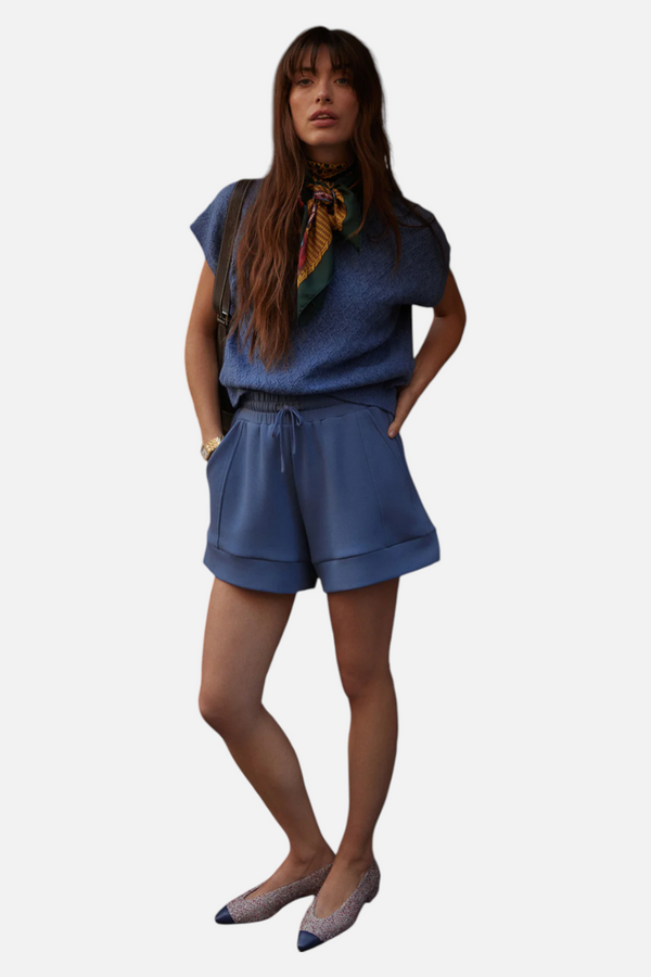 Varley Women's Atrium High-Rise Short 4.5" in Bijou Blue