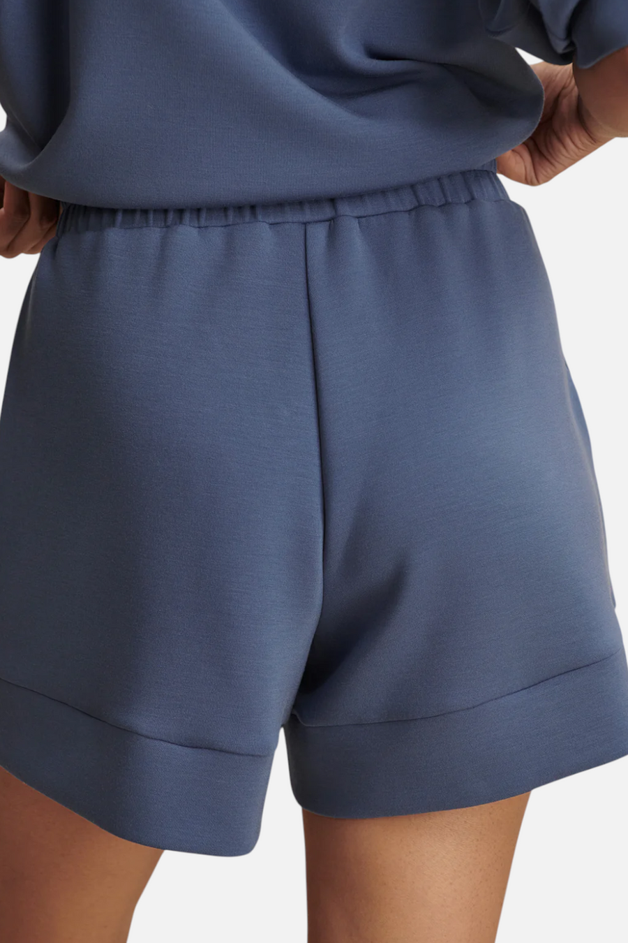 Varley Women's Atrium High-Rise Short 4.5" in Bijou Blue – side view