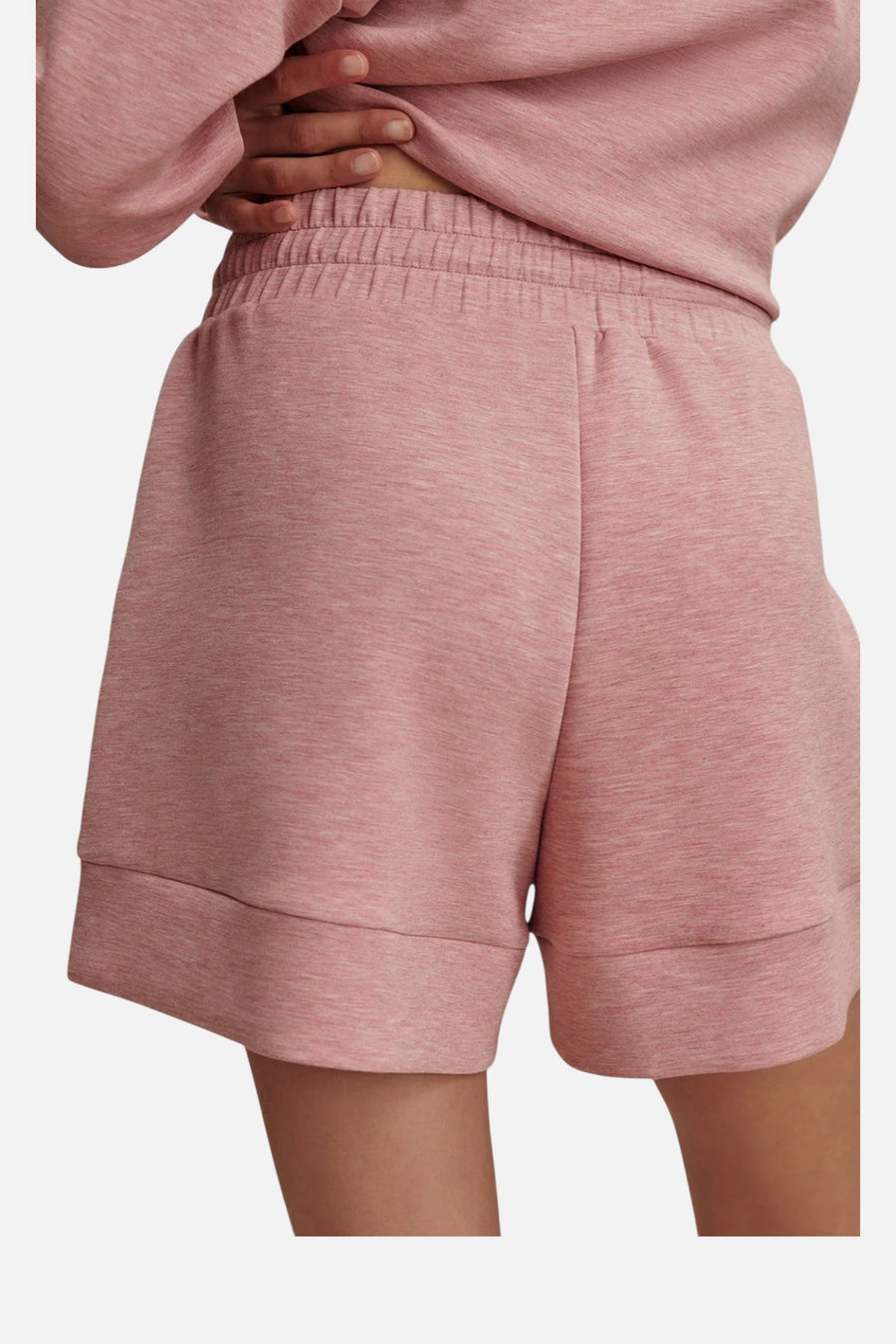 Varley Women's Atrium High-Rise Short 4.5" in Rose Marl – detail