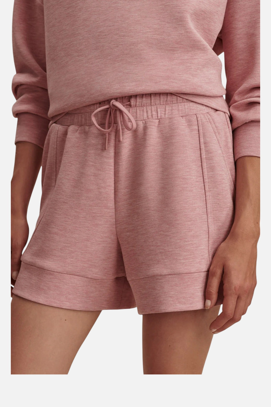 Varley Women's Atrium High-Rise Short 4.5" in Rose Marl – detail