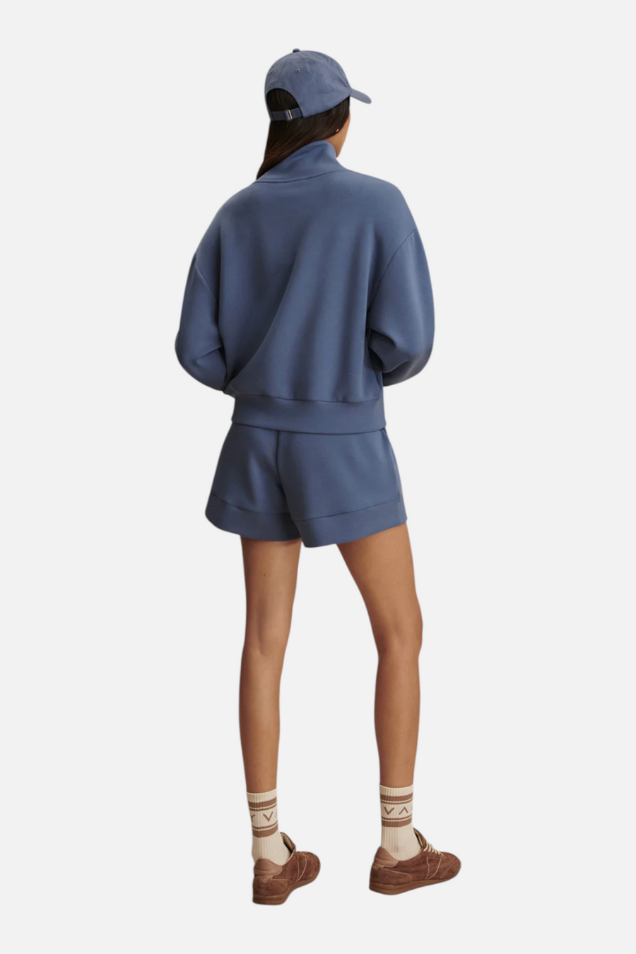 Varley Women's Davidson Sweat in Bijou Blue – back view