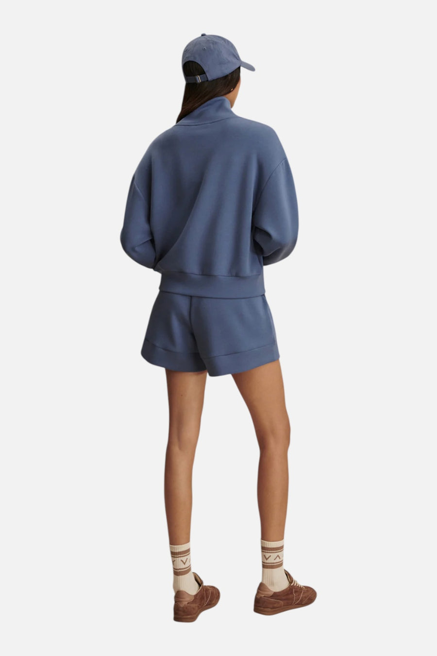 Varley Women's Davidson Sweat in Bijou Blue – on model