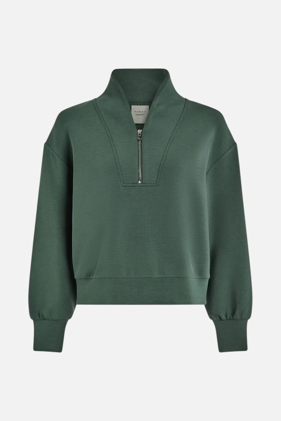 Varley Women's Davidson Sweat Top in Dark Forest – front view