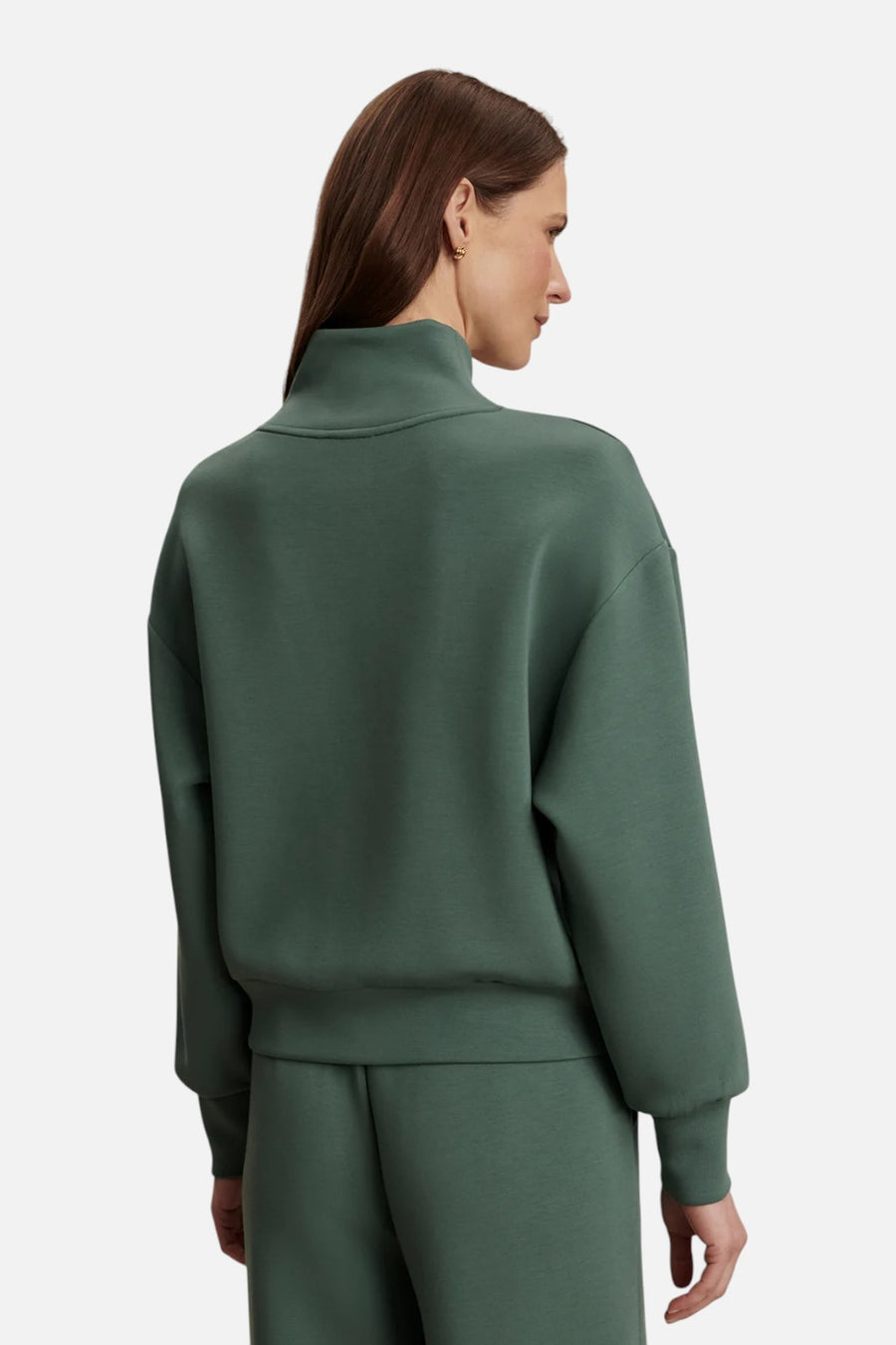 Varley Women's Davidson Sweat Top in Dark Forest – on model