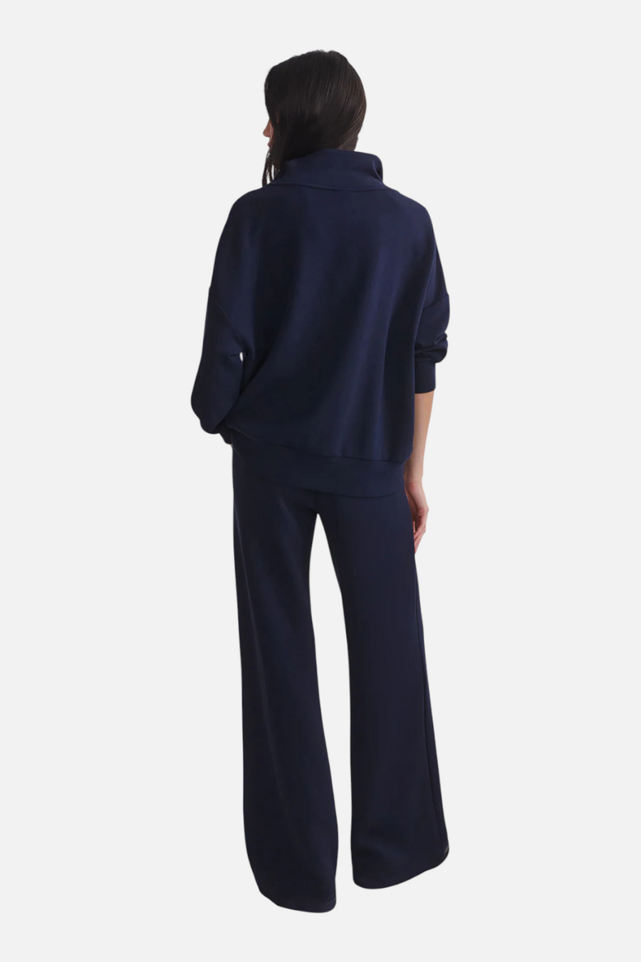 Varley Women's Extra Wide Leg Pant 29.5" in Navy – back view