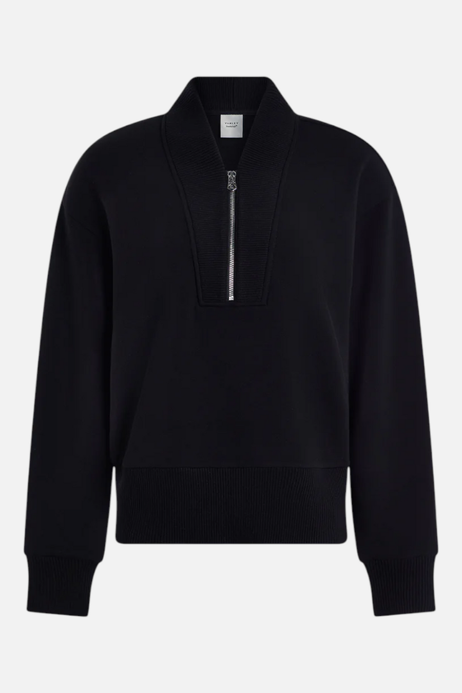 Varley Women's Sally Half Zip Sweat in Black – side view