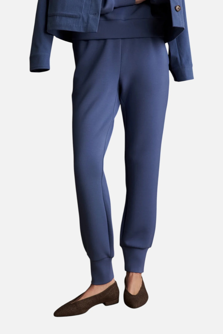 Varley Women's Slim Cuff Pant 27.5" in Bijou Blue – on model