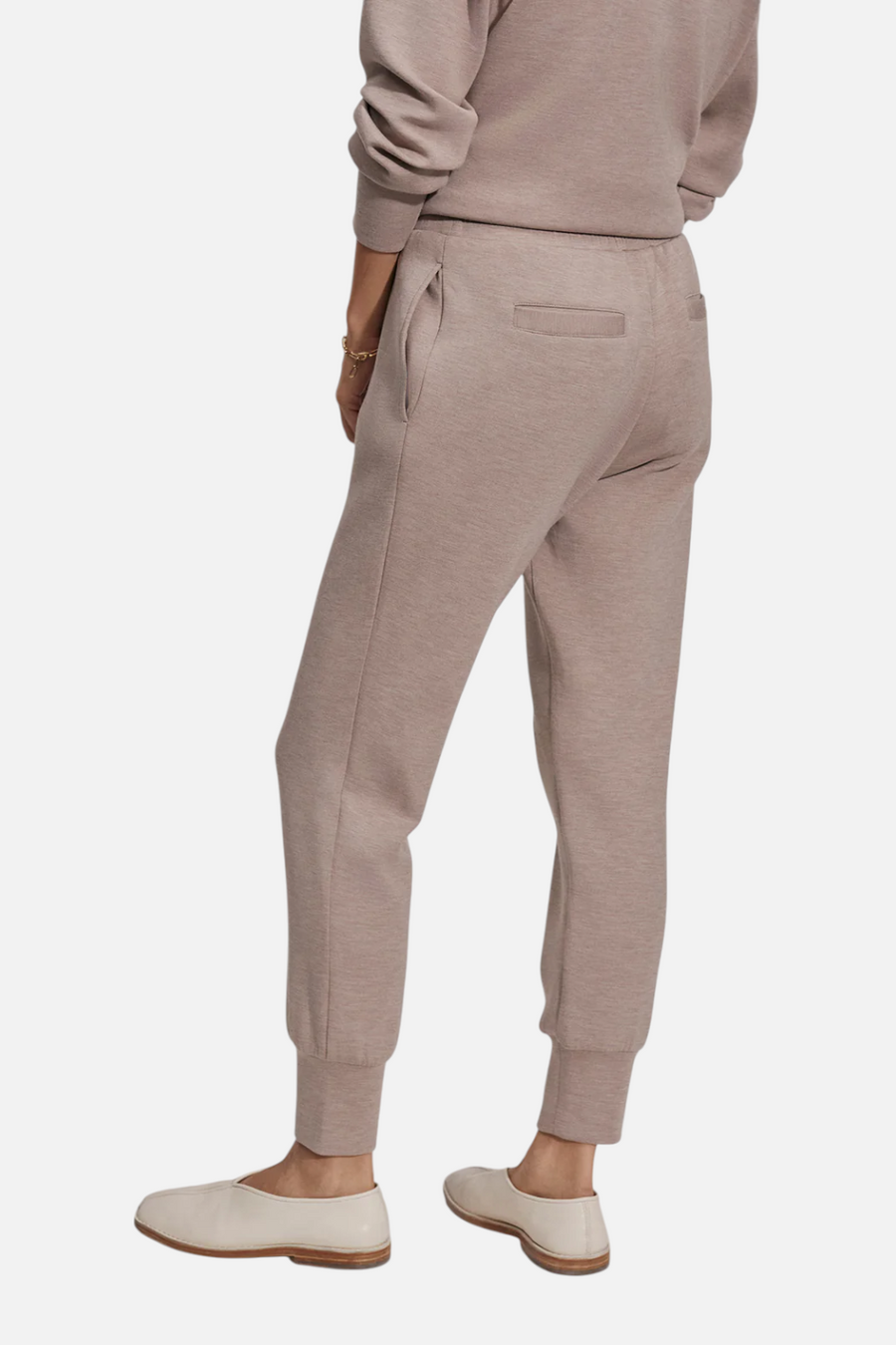 Varley Women's Slim Cuff Pant 27.5" in Taupe Marl – side view