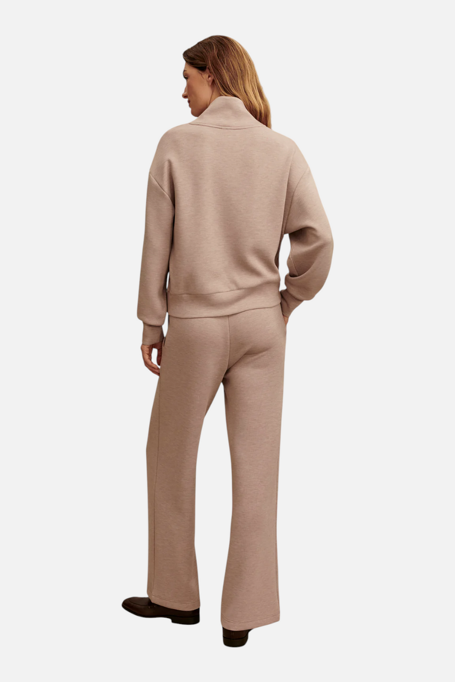Varley Women's Wide Leg Pant 30" in Taupe Marl – side view