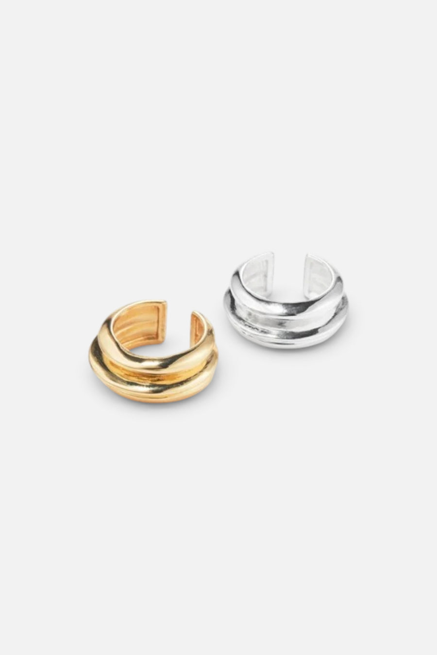 Veda Ear Cuffs in Two Tone – front view