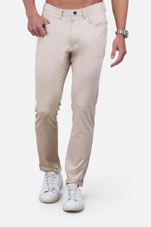 Collars & Co Velocity Pull-On Performance Pants in Stone